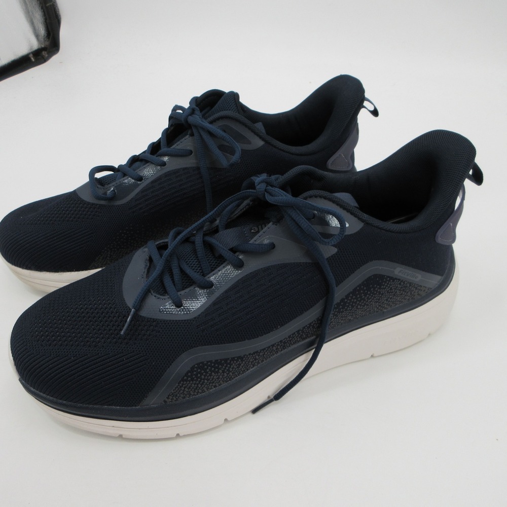 FitVille StrideCore Men 15EW Navy Blue Mesh Athletic Running Walking Shoes